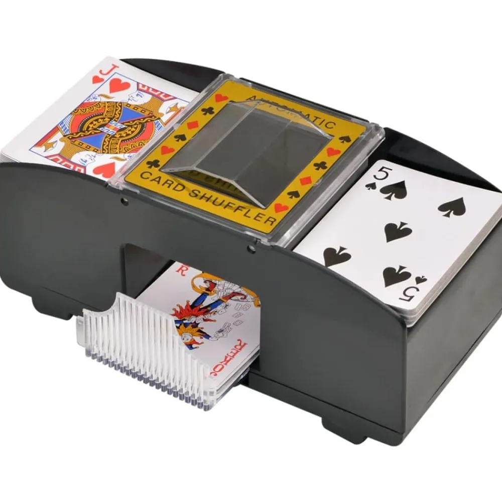 vidaXL Juegos-Juego combinado póker/blackjack con 600 fichas láser aluminio