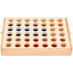 vidaXL Juegos-Juego de 4 en raya madera macizo 24x15x4 cm