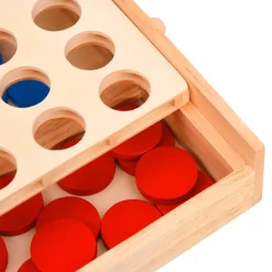 vidaXL Juegos-Juego de 4 en raya madera macizo 24x15x4 cm