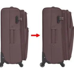 vidaXL Maletas Y Bolsos De Viaje-Juego de 3 maletas blandas color