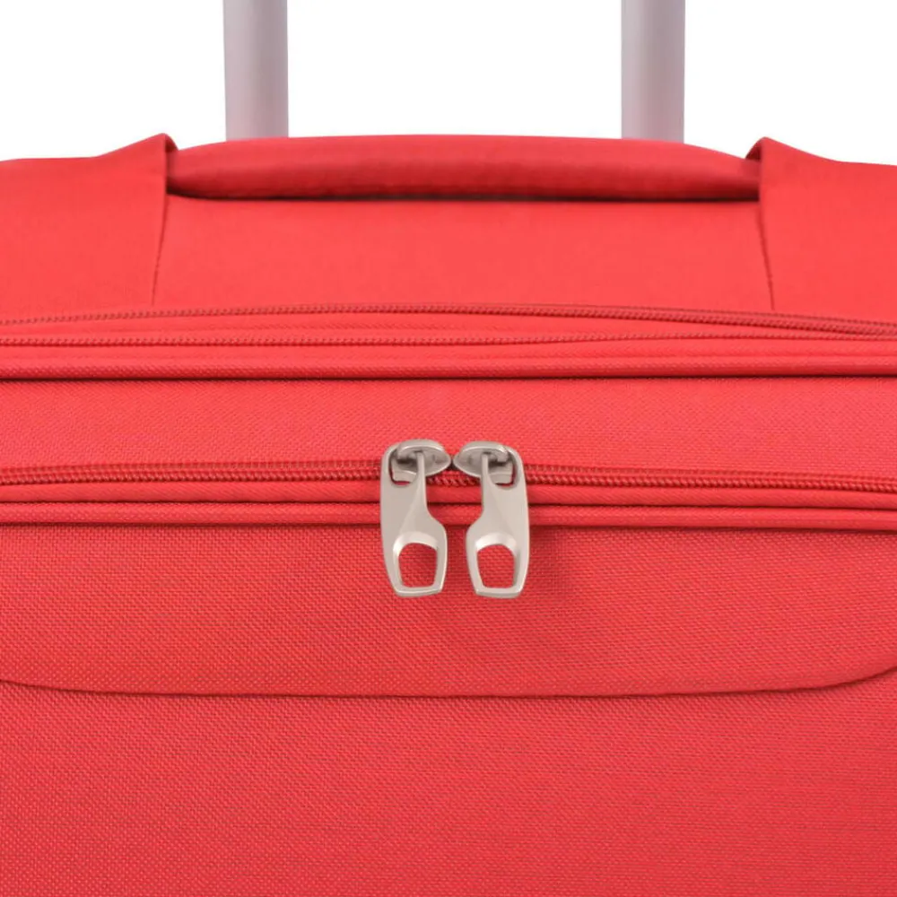 vidaXL Juego de 3 maletas blandas rojas Rojo Discount