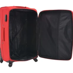 vidaXL Juego de 3 maletas blandas rojas Rojo Discount