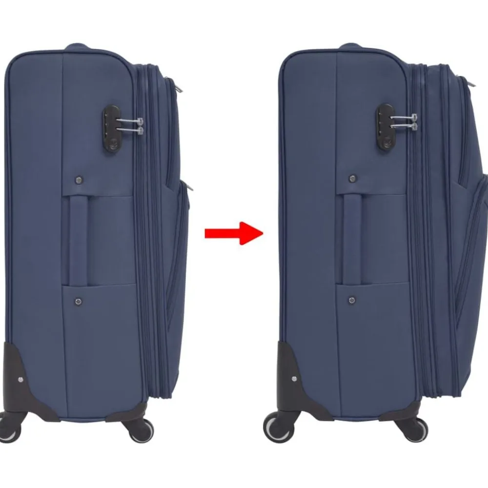 vidaXL Maletas Y Bolsos De Viaje-Juego de 3 maletas blandas