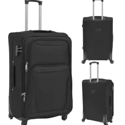vidaXL Maletas Y Bolsos De Viaje-Juego de 3 maletas blandas