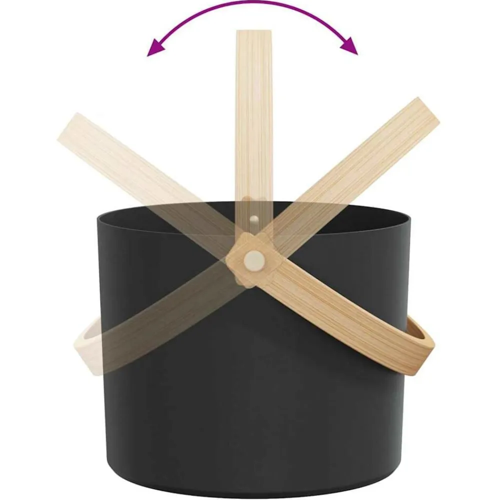 vidaXL Piscina Y Spa-Juego de Accesorios de Sauna 2 pcs Negro