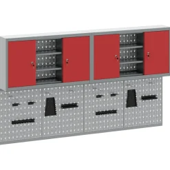 vidaXL Accesorios De Bricolaje-Juego de Armarios de Herramientas con estante 6 pcs