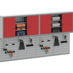 vidaXL Accesorios De Bricolaje-Juego de Armarios de Herramientas con estante 6 pcs