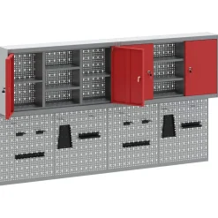vidaXL Accesorios De Bricolaje-Juego de Armarios de Herramientas con estante 6 pcs