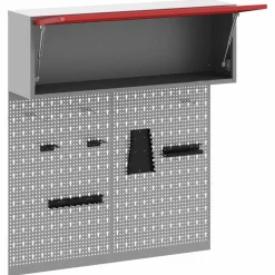 vidaXL Juego de Armarios de Herramientas con estante 3 pcs Rojo Discount