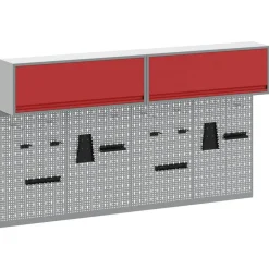 vidaXL Accesorios De Bricolaje-Juego de Armarios de Herramientas con estante 6 pcs