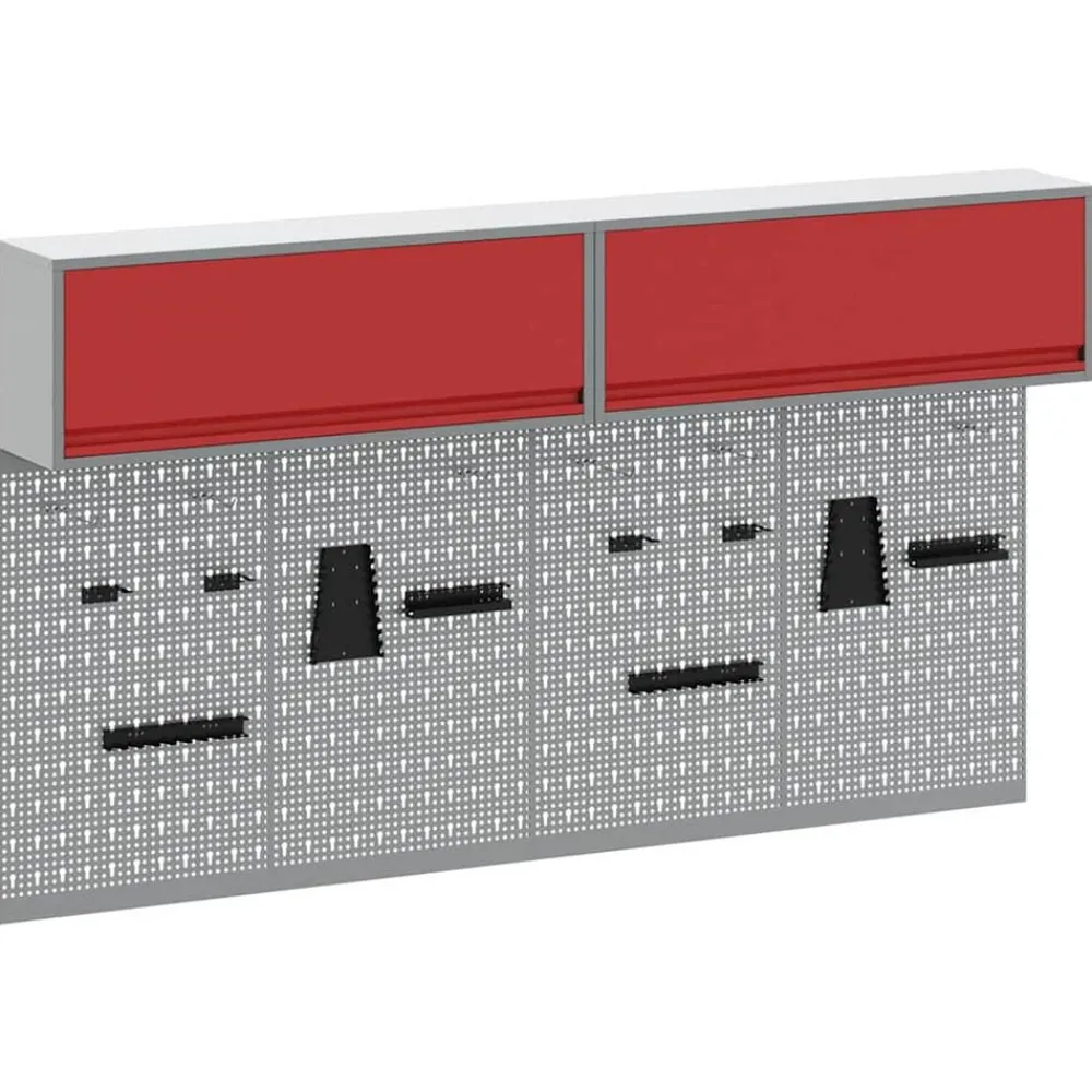 vidaXL Accesorios De Bricolaje-Juego de Armarios de Herramientas con estante 6 pcs