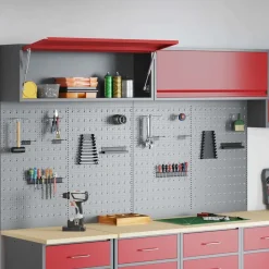 vidaXL Accesorios De Bricolaje-Juego de Armarios de Herramientas con estante 6 pcs