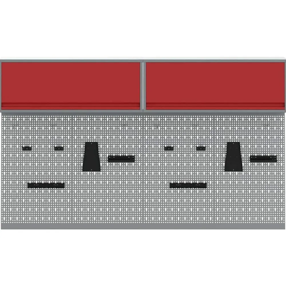 vidaXL Accesorios De Bricolaje-Juego de Armarios de Herramientas con estante 6 pcs