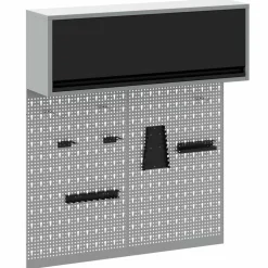 vidaXL Juego de Armarios de Herramientas con estante 3 pcs Negro Discount