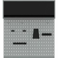 vidaXL Juego de Armarios de Herramientas con estante 3 pcs Negro Discount