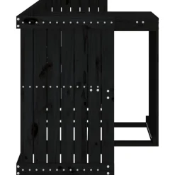 vidaXL Juego de balcón 2 plazas madera maciza de Pino negro Sale