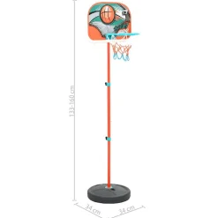 vidaXL Juego de baloncesto portátil ajustable 133-160 cm