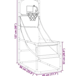 vidaXL Juego de baloncesto Arcade con pelota y bomba 45x86x127 cm Best