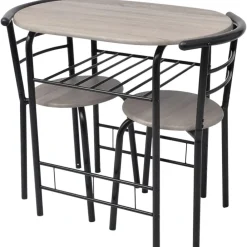 vidaXL Juego de barra de desayuno MDF Negro Clearance