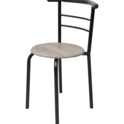 vidaXL Juego de barra de desayuno MDF Negro Clearance