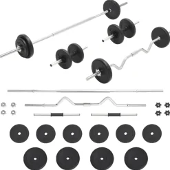 vidaXL Juego de barras y pesas 30 kg Sale