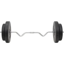 vidaXL Juego de barras y mancuernas con discos 90 kg Discount