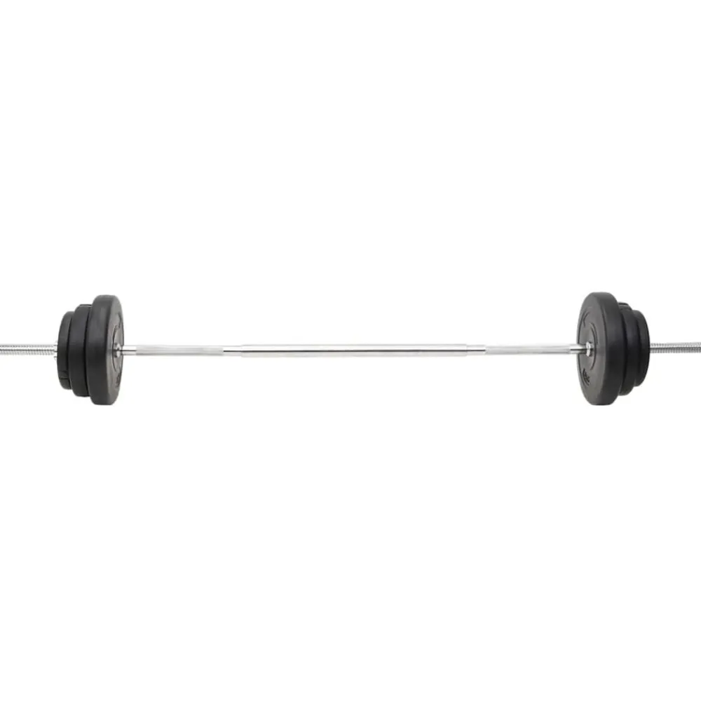vidaXL Juego de barras y mancuernas con discos 90 kg Discount