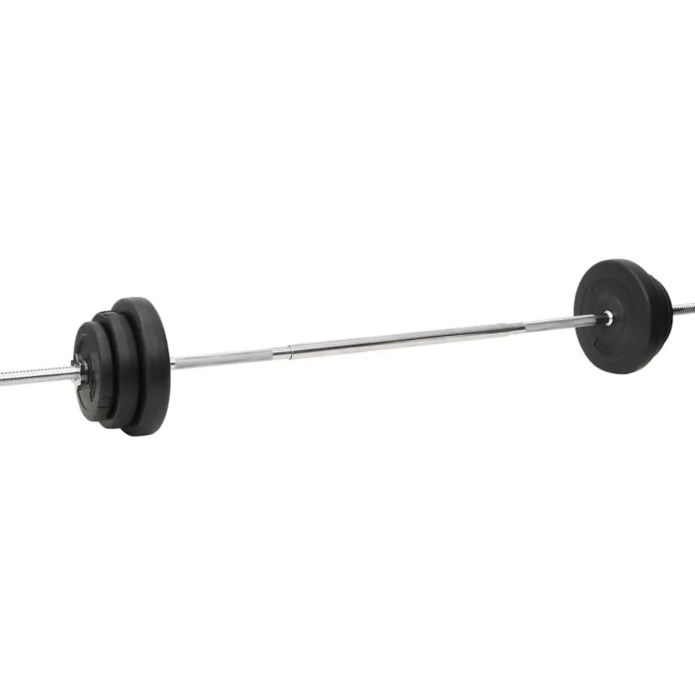 vidaXL Juego de barras y mancuernas con discos 90 kg Discount