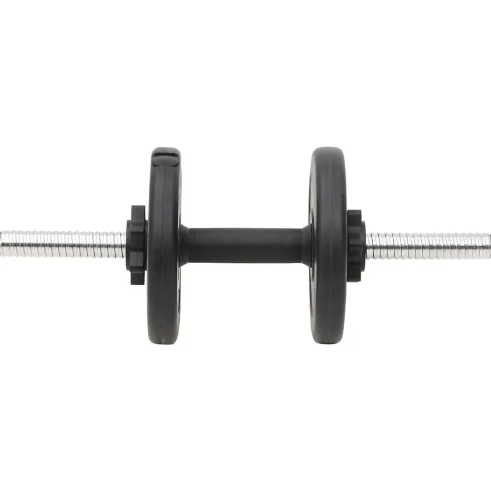 vidaXL Juego de barras y mancuernas con discos 90 kg Discount