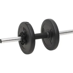 vidaXL Juego de barras y mancuernas con discos 90 kg Discount