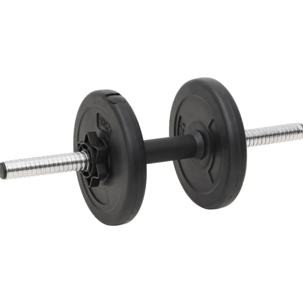 vidaXL Juego de barras y mancuernas con discos 90 kg Discount