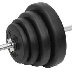 vidaXL Juego de barras y mancuernas con discos 120 kg Best