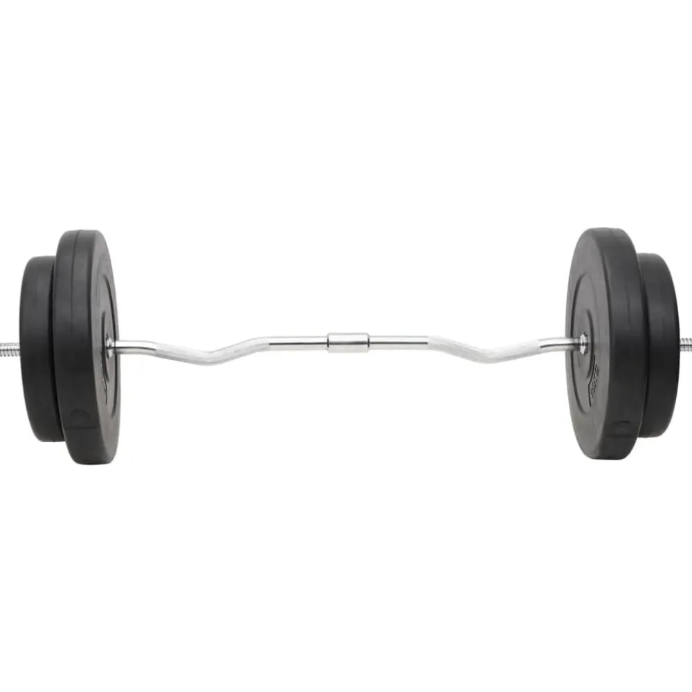 vidaXL Juego de barras y mancuernas con discos 120 kg Best