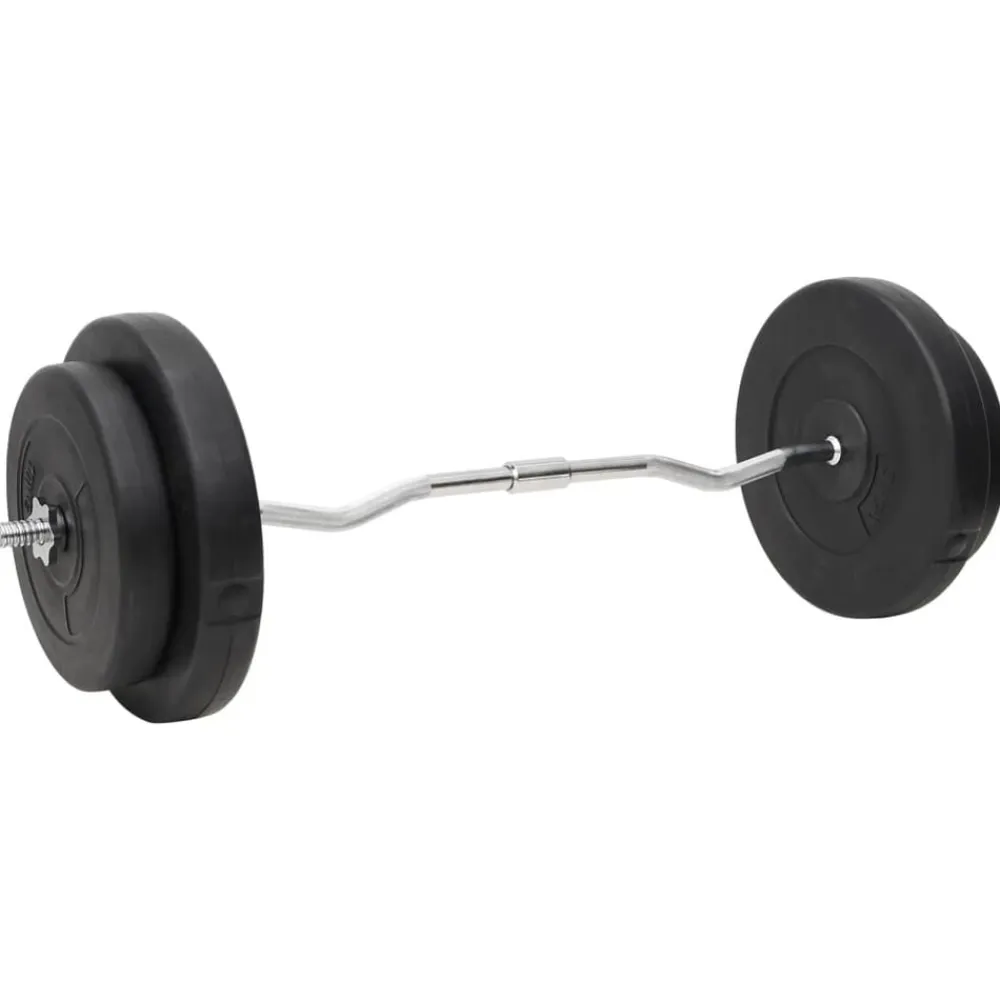 vidaXL Juego de barras y mancuernas con discos 120 kg Best