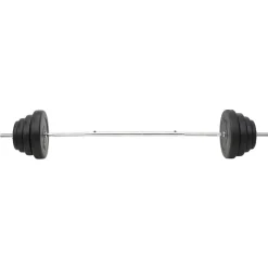 vidaXL Juego de barras y mancuernas con discos 120 kg Best