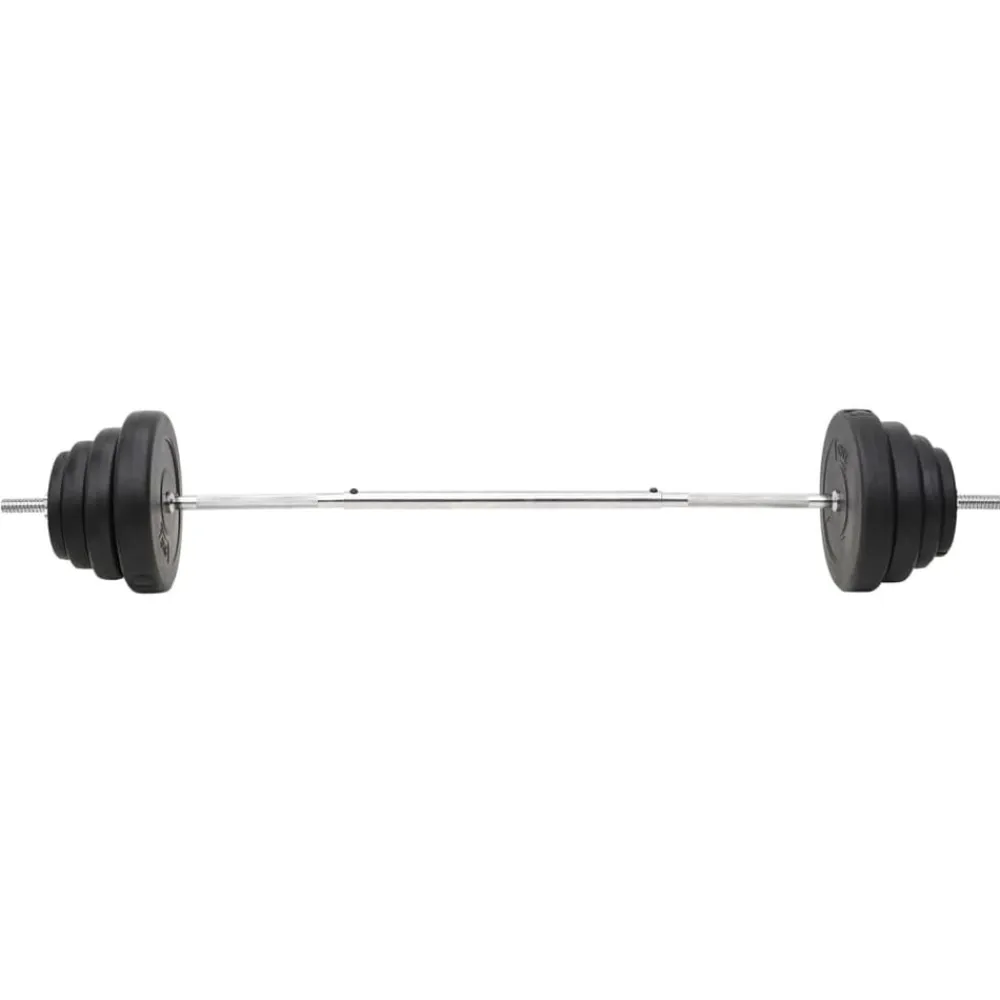 vidaXL Juego de barras y mancuernas con discos 120 kg Best