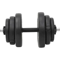 vidaXL Juego de barras y mancuernas con discos 120 kg Best