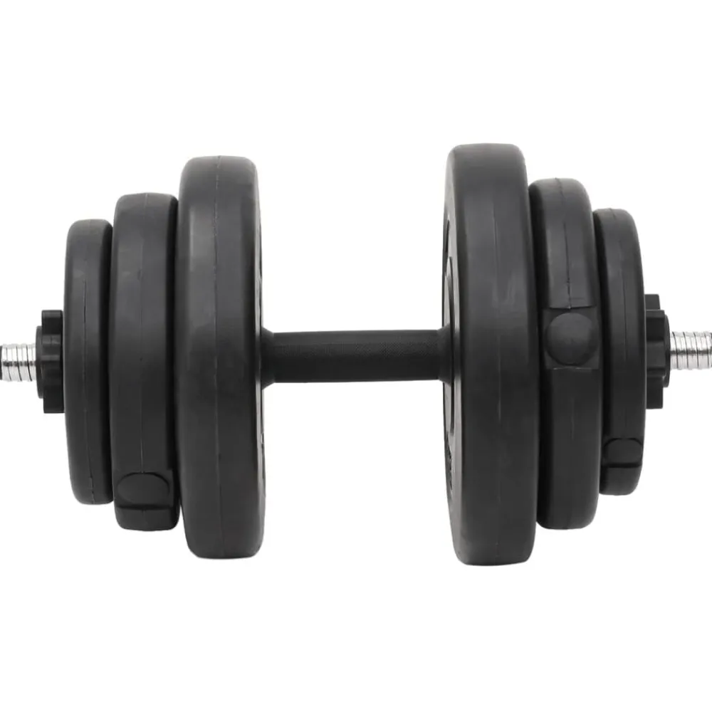 vidaXL Juego de barras y mancuernas con discos 120 kg Best