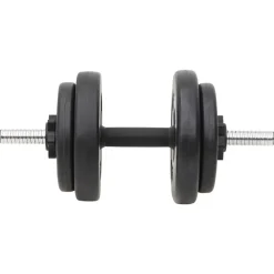 vidaXL Juego de barras y mancuernas con discos 120 kg Best