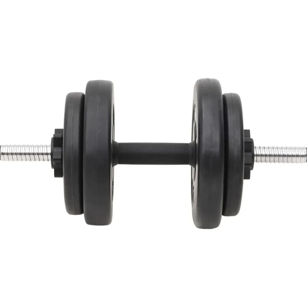 vidaXL Juego de barras y mancuernas con discos 120 kg Best