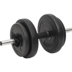 vidaXL Juego de barras y mancuernas con discos 120 kg Best