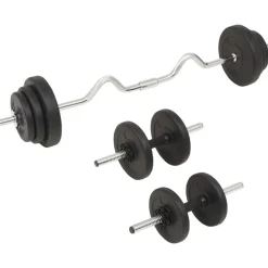 vidaXL Juego de barras y pesas 30 kg Best