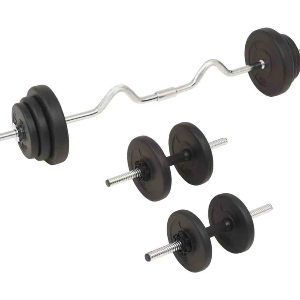 vidaXL Juego de barras y pesas 30 kg Best