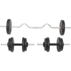 vidaXL Juego de barras y pesas 30 kg Best