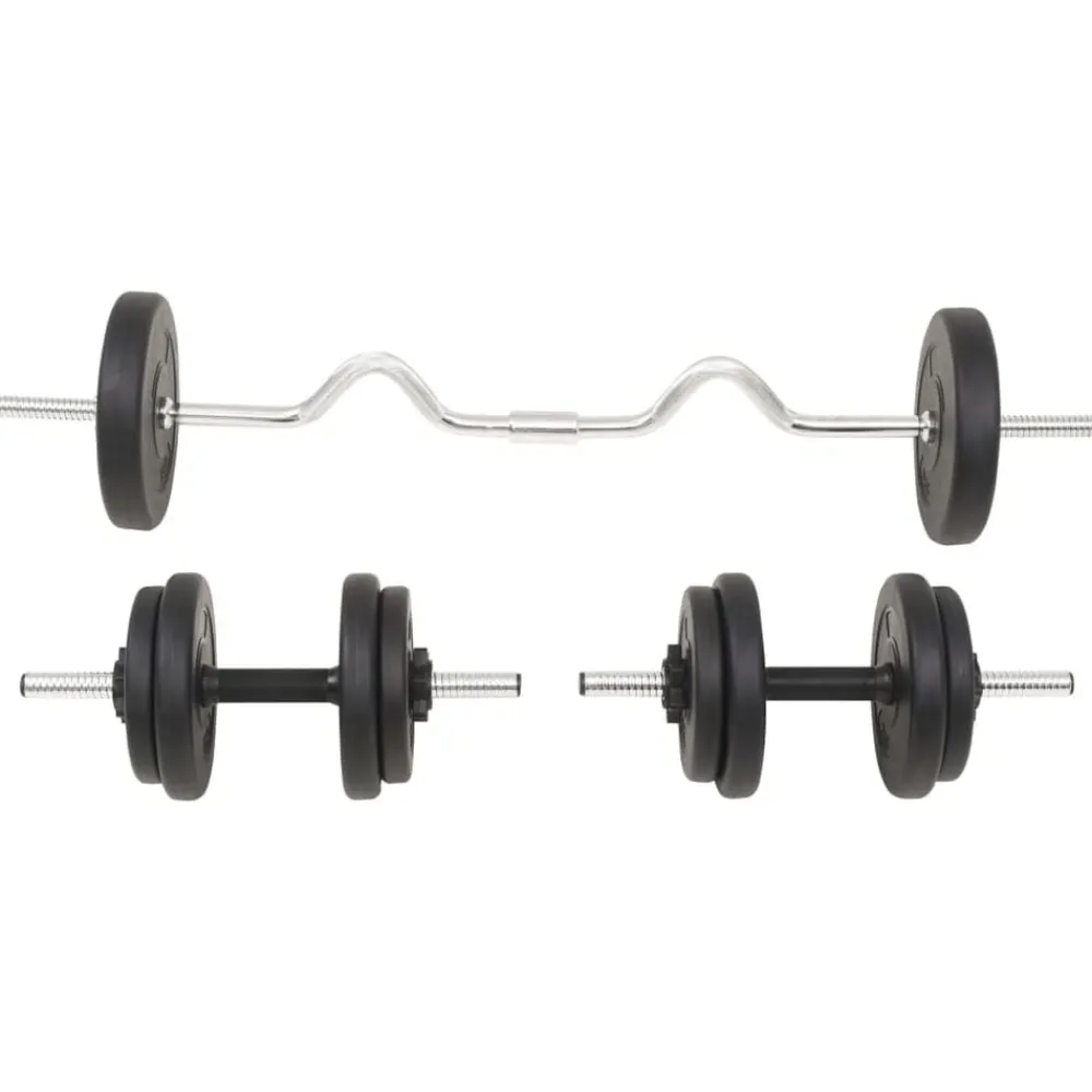 vidaXL Juego de barras y pesas 30 kg Best