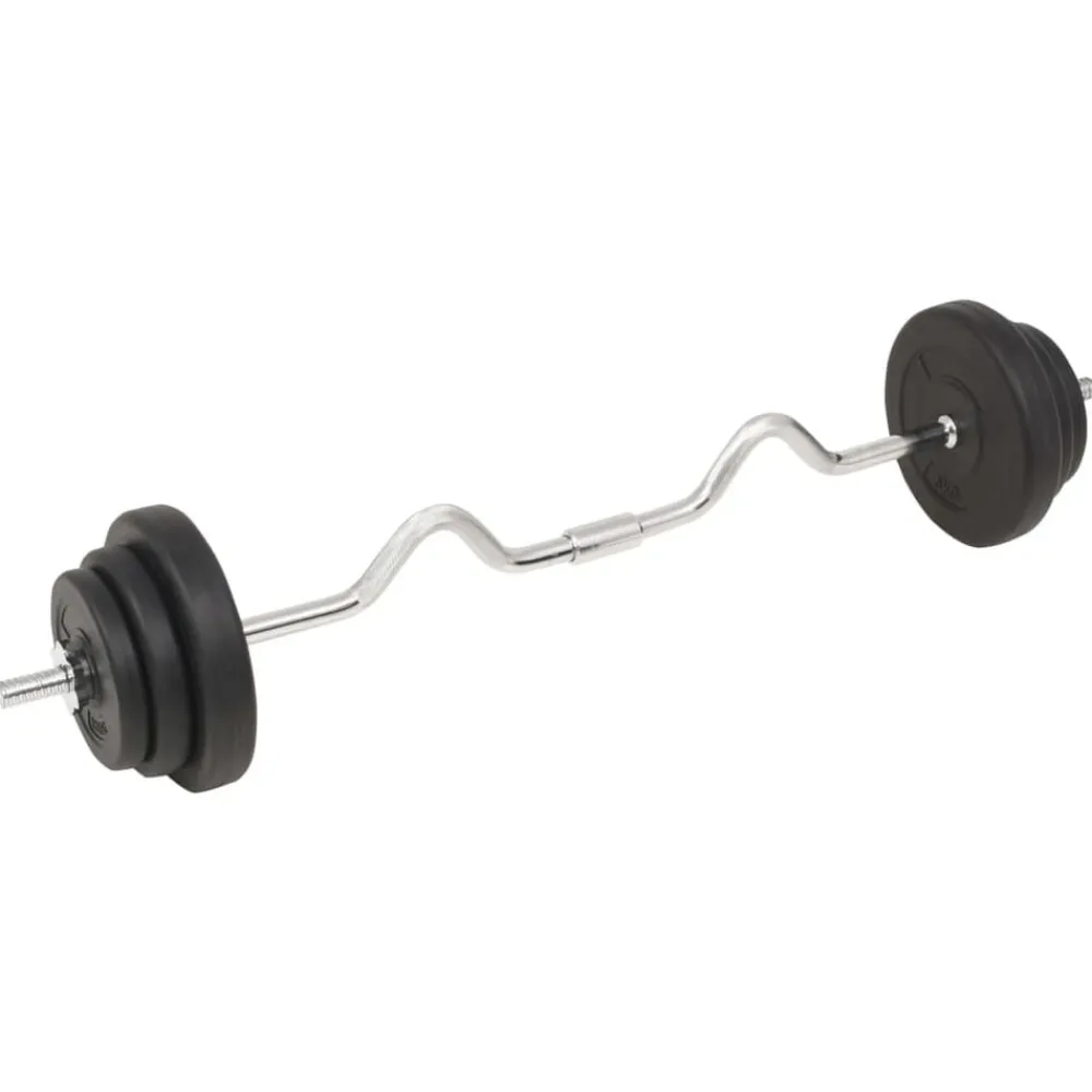 vidaXL Juego de barras y pesas 30 kg Best