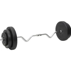 vidaXL Juego de barras y mancuernas con discos 60 kg Outlet