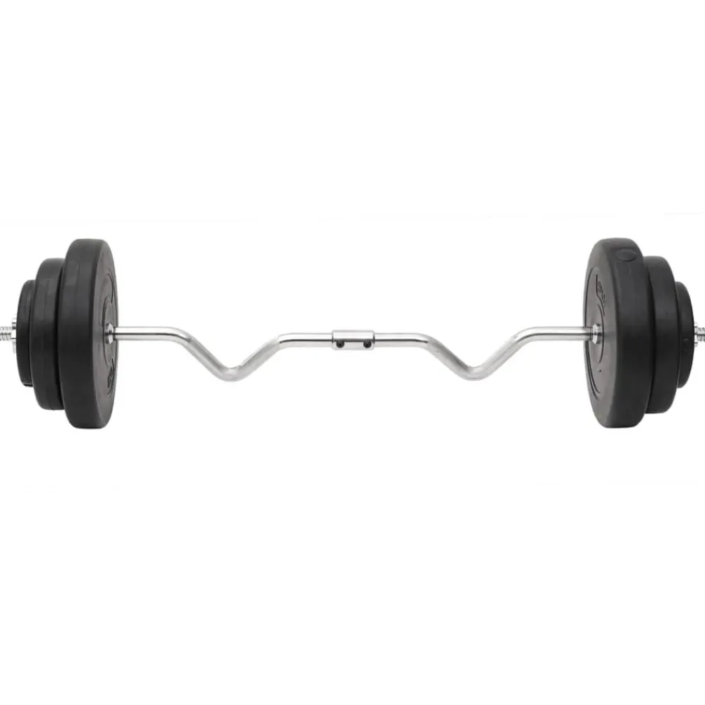 vidaXL Juego de barras y mancuernas con discos 60 kg Outlet