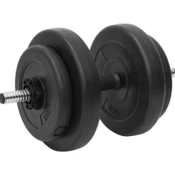 vidaXL Juego de barras y mancuernas con discos 60 kg Outlet