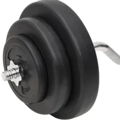 vidaXL Juego de barras y mancuernas con discos 60 kg Outlet